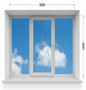 Трёхстворчатое окно. 504Д(505)