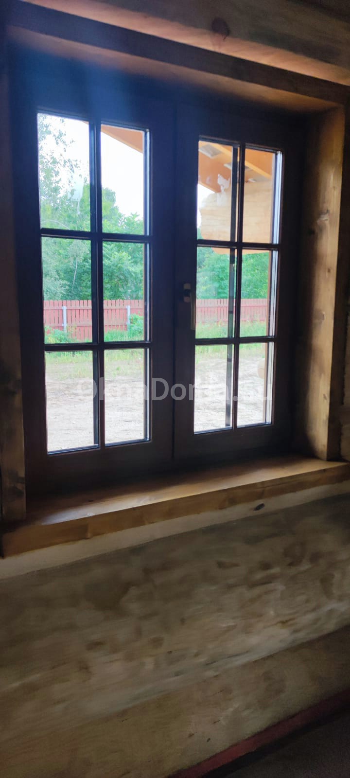 Остекление бревенчатого сруба Сосново