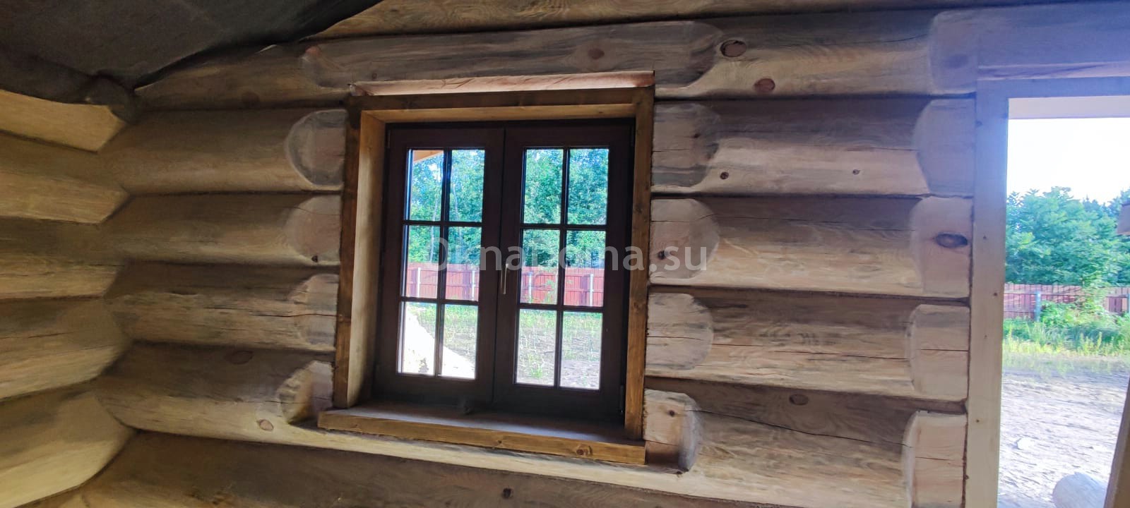 Остекление бревенчатого сруба Сосново