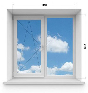 Двустворчатое окно. 606 серия